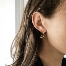 Load image into Gallery viewer, Asymmetric Earrings Of Star And Moon