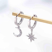 Load image into Gallery viewer, Asymmetric Earrings Of Star And Moon