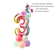 Load image into Gallery viewer, 51/81pcs Unicorn Party Supplies Kids Birthday